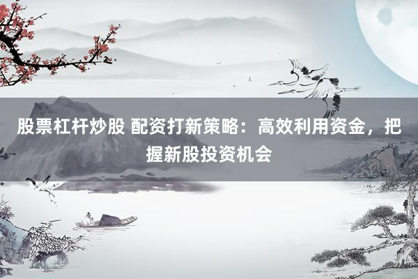 股票杠杆炒股 配资打新策略：高效利用资金，把握新股投资机会