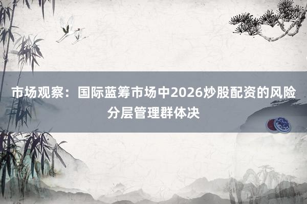 市场观察：国际蓝筹市场中2026炒股配资的风险分层管理群体决