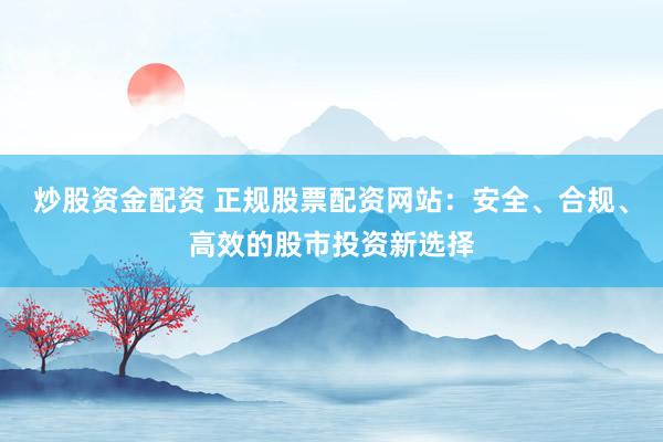 炒股资金配资 正规股票配资网站：安全、合规、高效的股市投资新选择