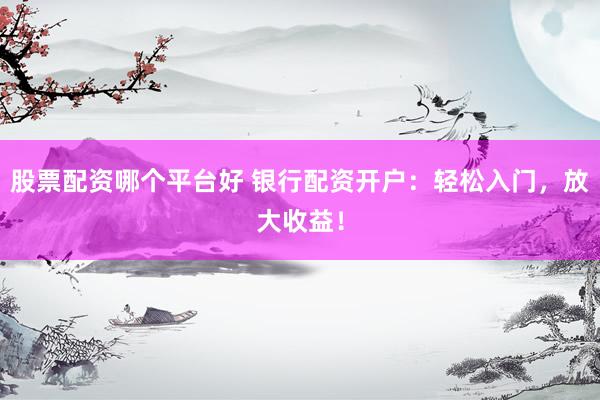 股票配资哪个平台好 银行配资开户：轻松入门，放大收益！