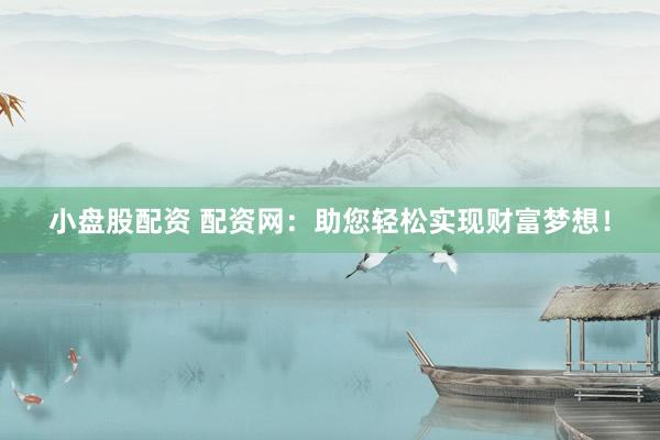 小盘股配资 配资网：助您轻松实现财富梦想！