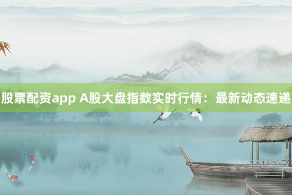 股票配资app A股大盘指数实时行情：最新动态速递